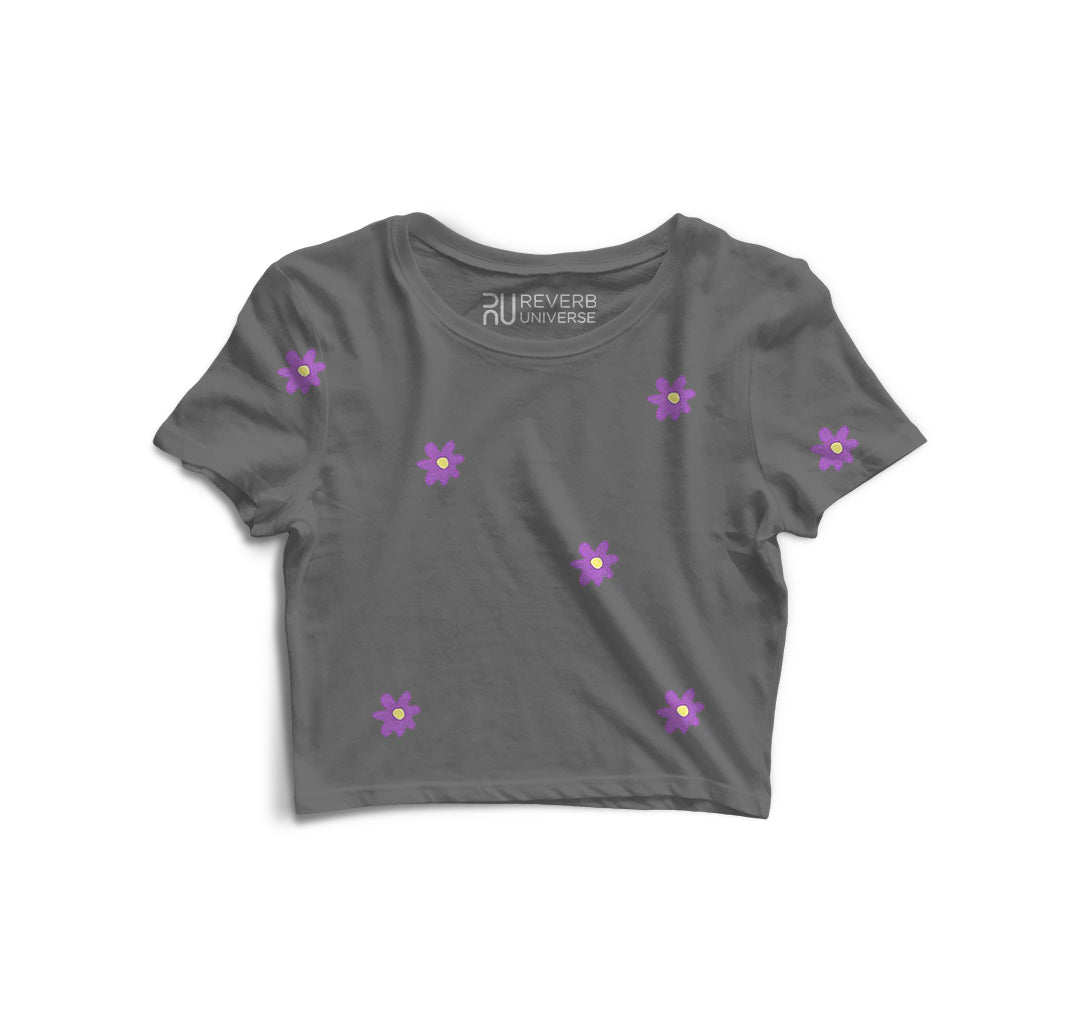 Flower Graphic Fusion Crop Top
