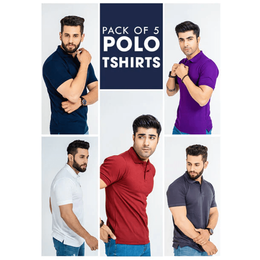 Pack of 5 Polo Tshirts