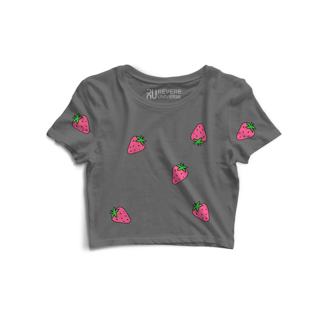 Strawberry Graphic Fusion Crop Top