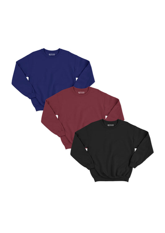 Pack of 3 Women's Basic Sweatshirts