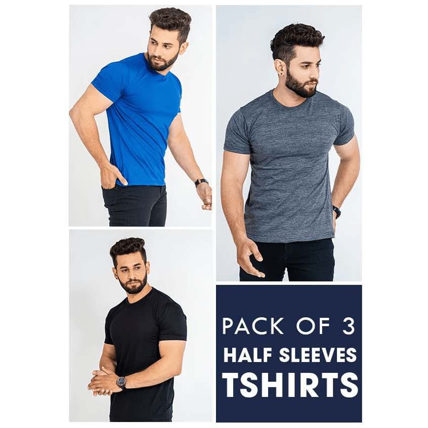 Pack of 3 Half Sleeve Tees