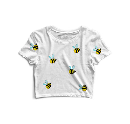 Bees Graphic Fusion Crop Top