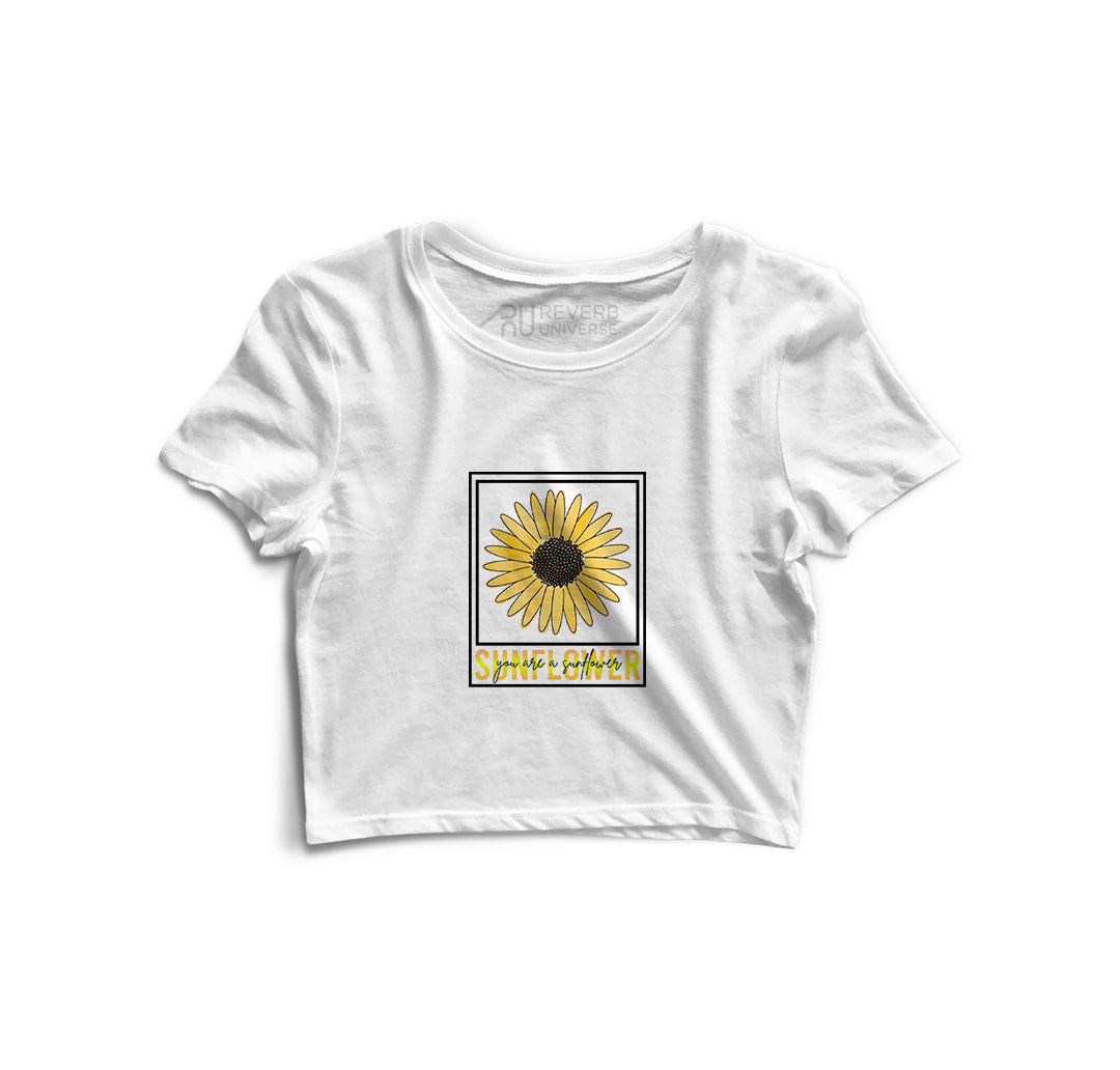 You Are A Sunflower Graphic Crop Top