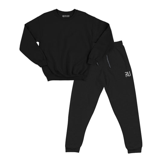 Black Grey Unisex Co-ord Set Sweatshirt