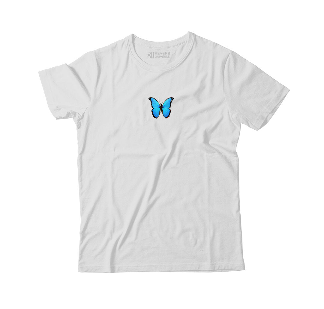 Neon Blue Butterfly Graphic Tee