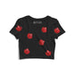 Red Oysters Graphic Fusion Crop Top
