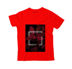 Red Leaves Neon Graphic Red Ltd Tee