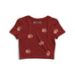 Pawprints Graphic Fusion Crop Top