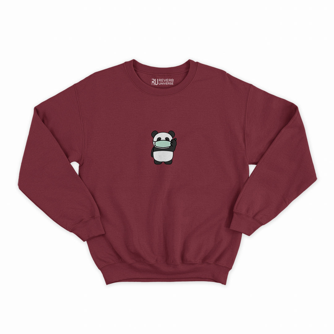 Panda In Covid Graphic Sweatshirt