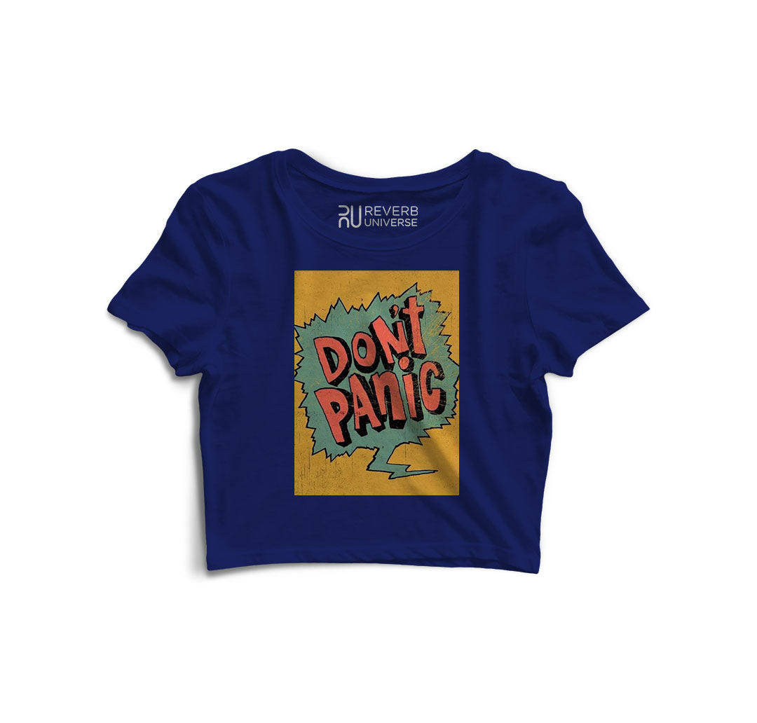 Don't Panic Graphic Crop Top