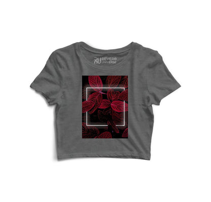 Red Leaves Neon Graphic Crop To