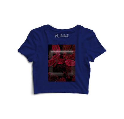 Red Leaves Neon Graphic Crop To