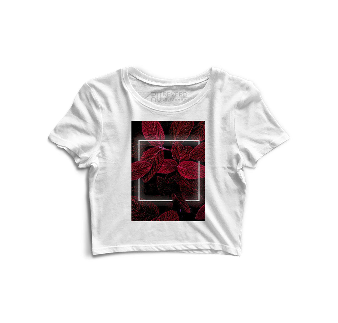 Red Leaves Neon Graphic Crop To