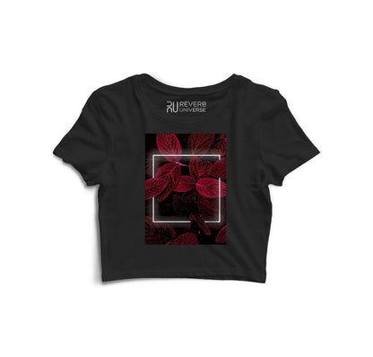 Red Leaves Neon Graphic Crop To