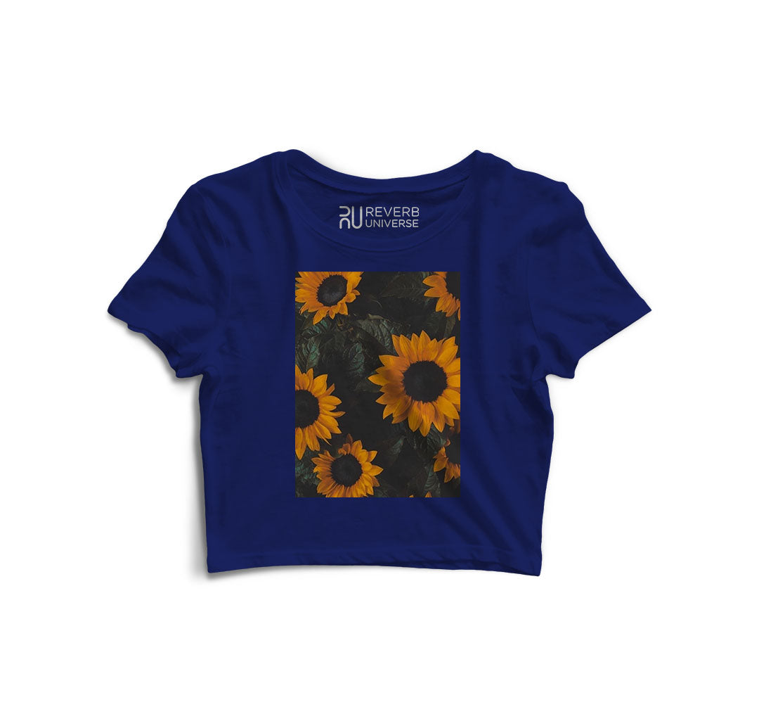 Sunflower Blooming Graphic Crop Top