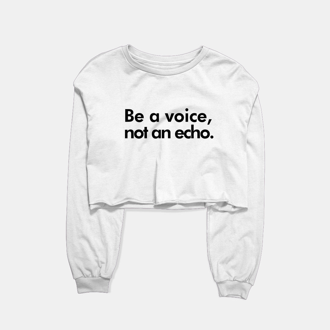 Be a Voice Graphic Cropped Sweatshirt