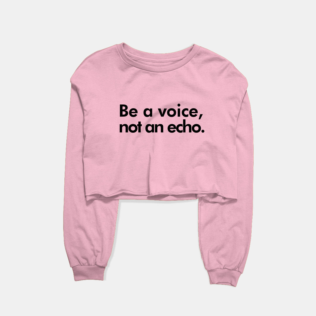 Be a Voice Graphic Cropped Sweatshirt