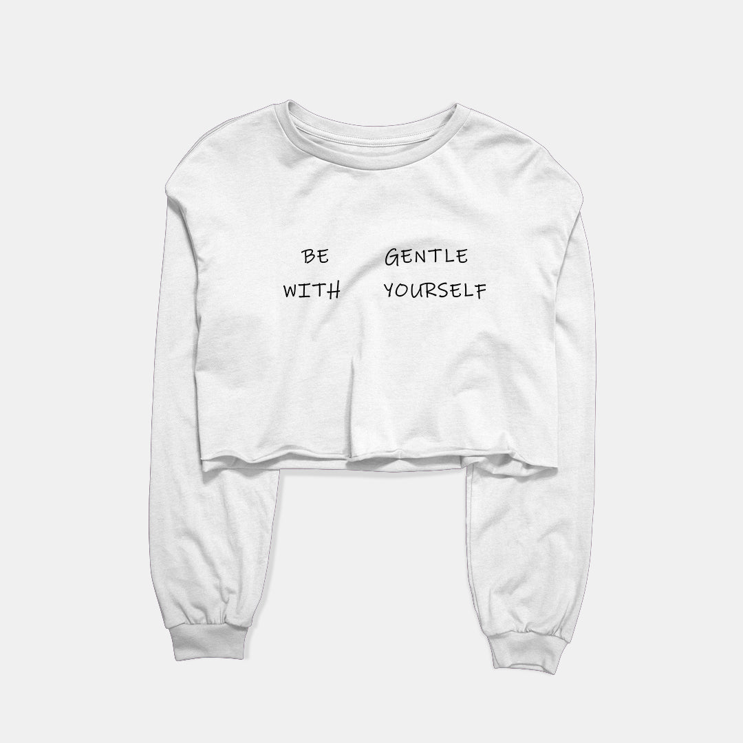 Be Gentle Graphic Cropped Sweatshirt