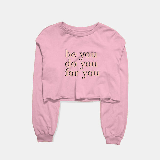 Be You Graphic Cropped Sweatshirt