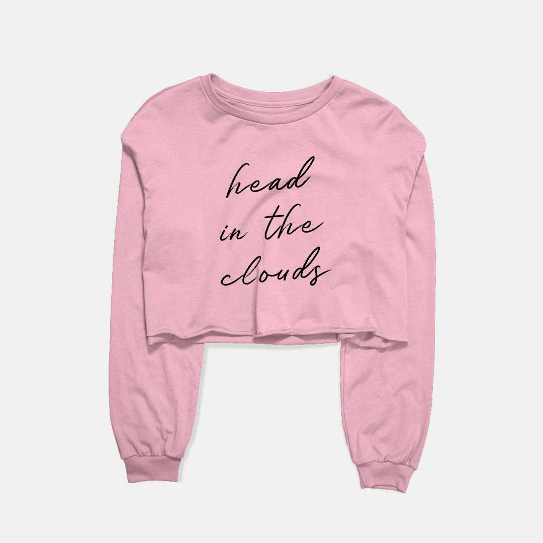 Head In The Clouds Graphic Cropped Sweatshirt