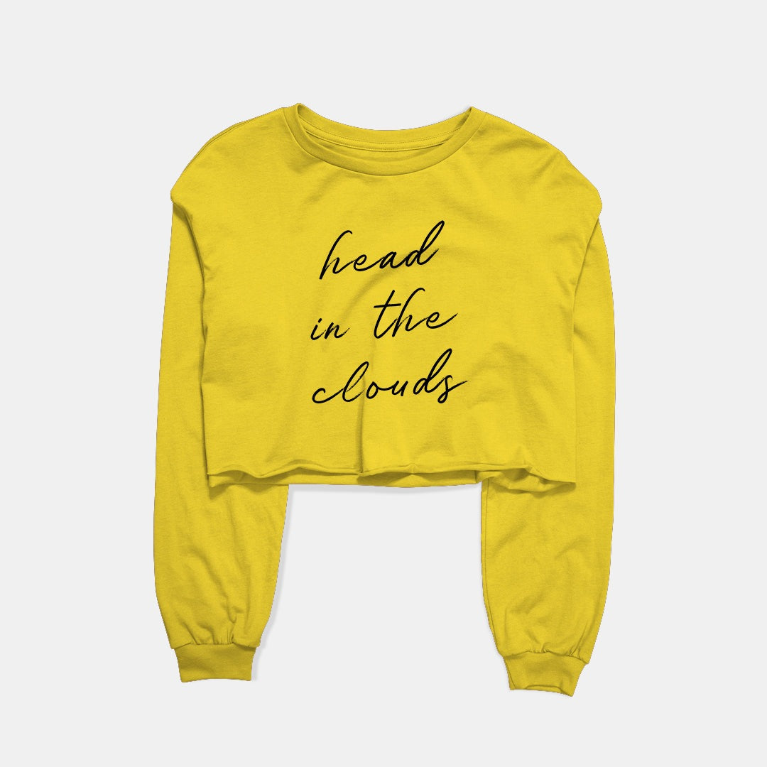 Head In The Clouds Graphic Cropped Sweatshirt