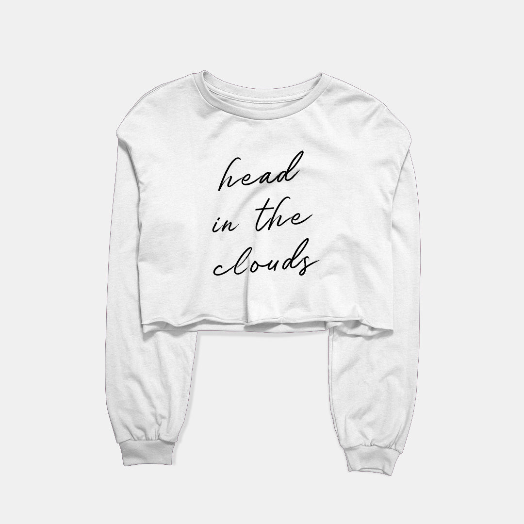 Head In The Clouds Graphic Cropped Sweatshirt