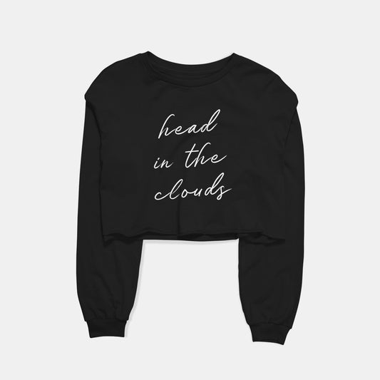 Head In The Clouds Graphic Cropped Sweatshirt