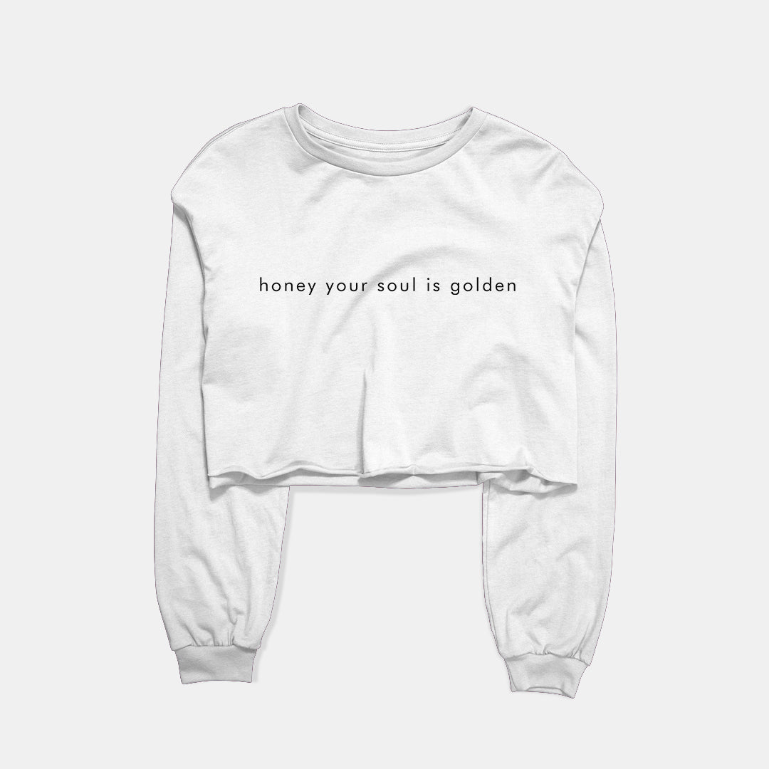 Your Soul Is Golden Graphic Cropped Sweatshirt