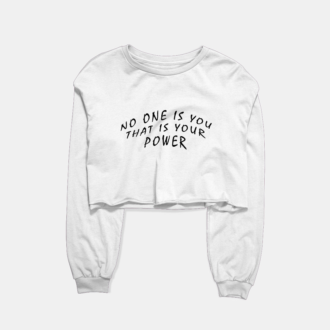 No One Is You Graphic Cropped Sweatshirt