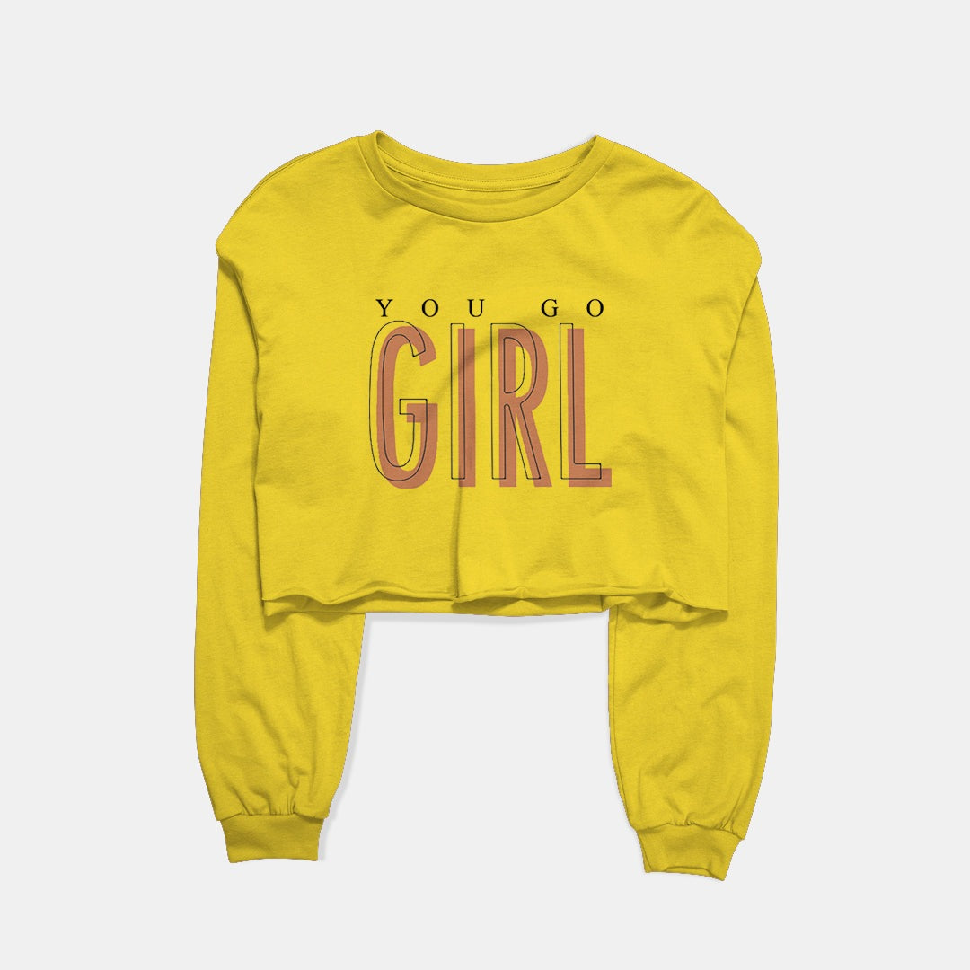 You Go Girl Graphic Cropped Sweatshirt