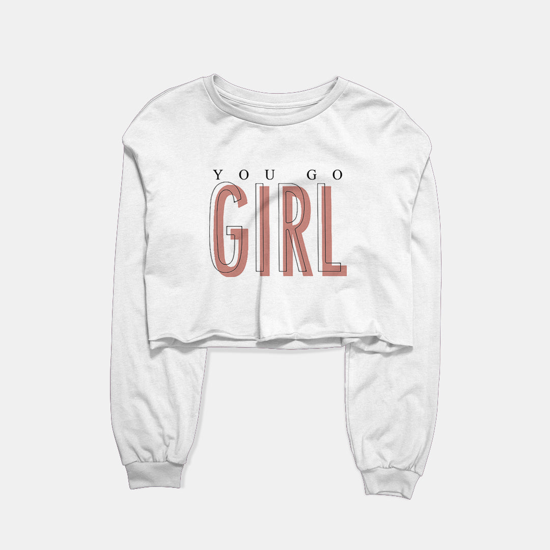 You Go Girl Graphic Cropped Sweatshirt