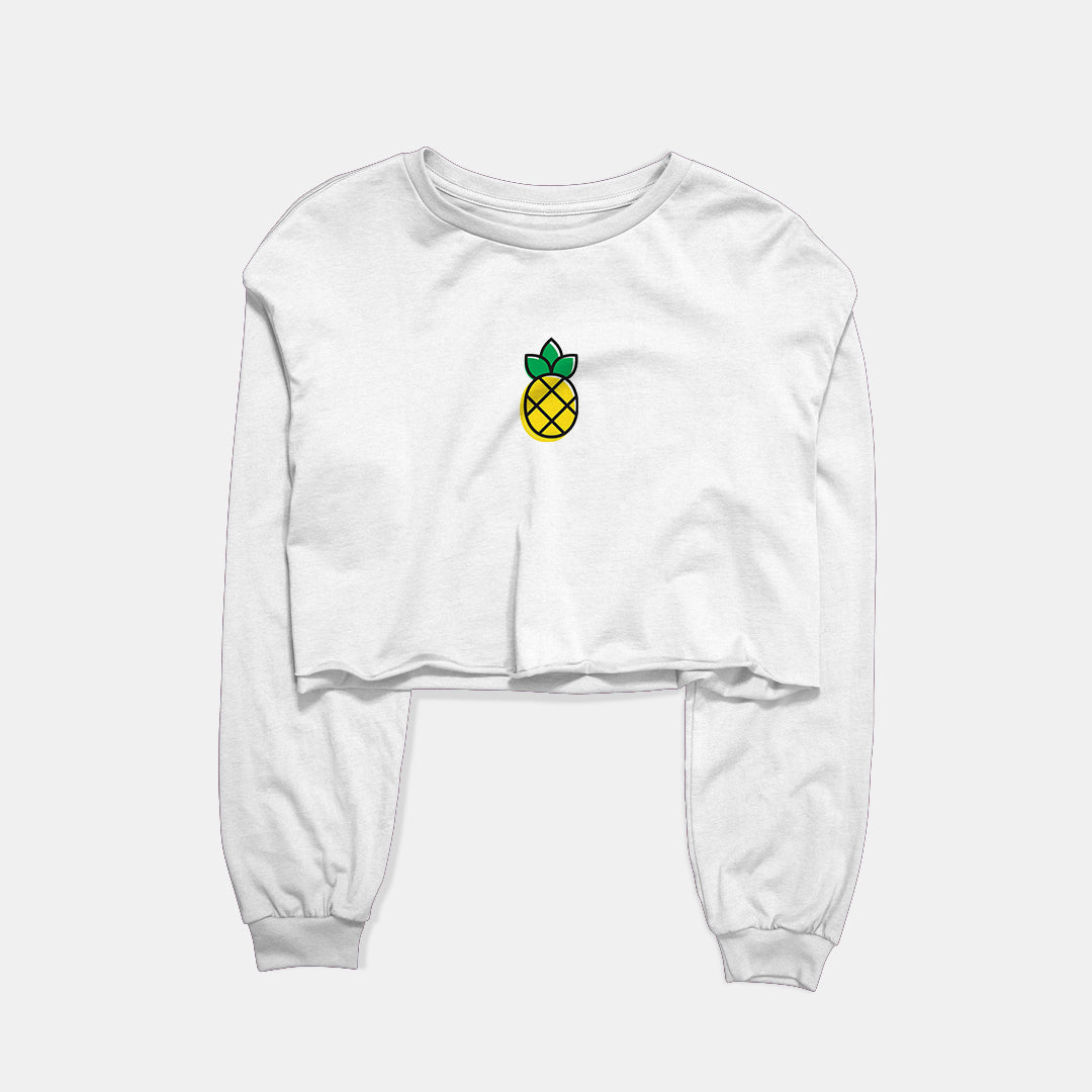 Pineapple Graphic Cropped Sweatshirt