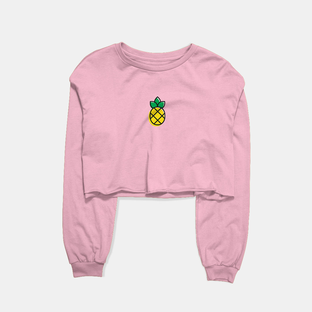 Pineapple Graphic Cropped Sweatshirt