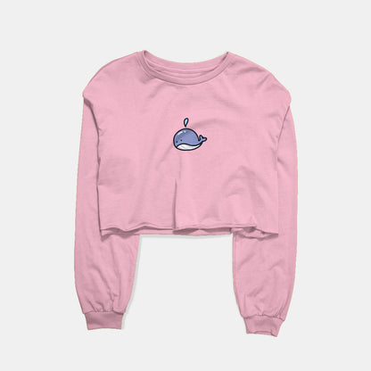 Whale Graphic Cropped Sweatshirt