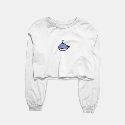 Whale Graphic Cropped Sweatshirt