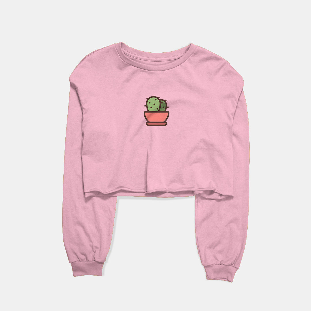 Bowl Of Pickles Graphic Cropped Sweatshirt