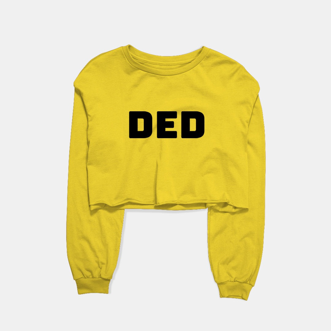 DED Graphic Cropped Sweatshirt