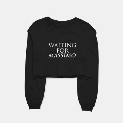 Waiting For Massimo Graphic Cropped Sweatshirt