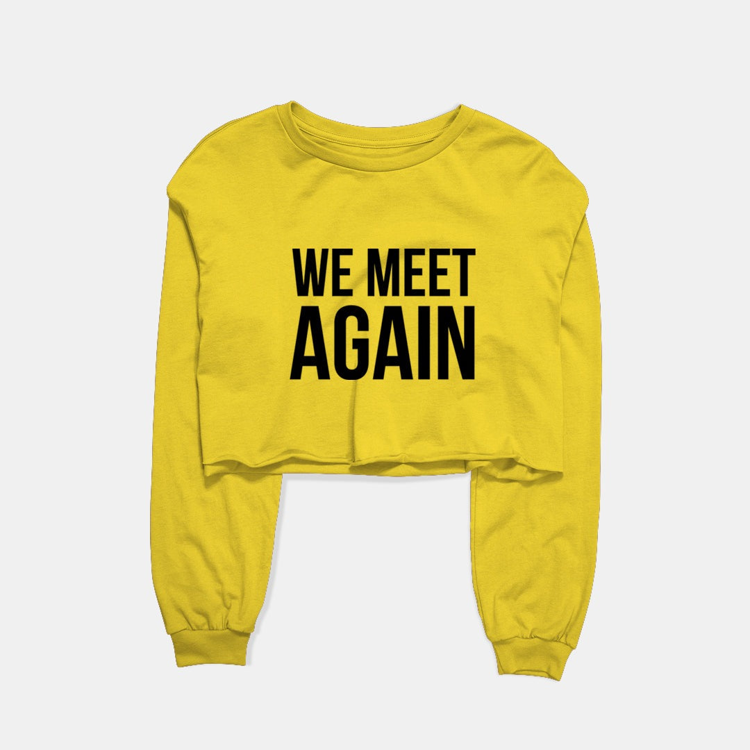 We Meet Again Graphic Cropped Sweatshirt