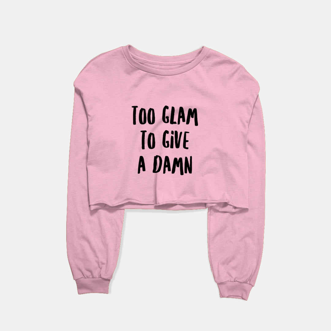 Glam To Give A Damn Graphic Cropped Sweatshirt