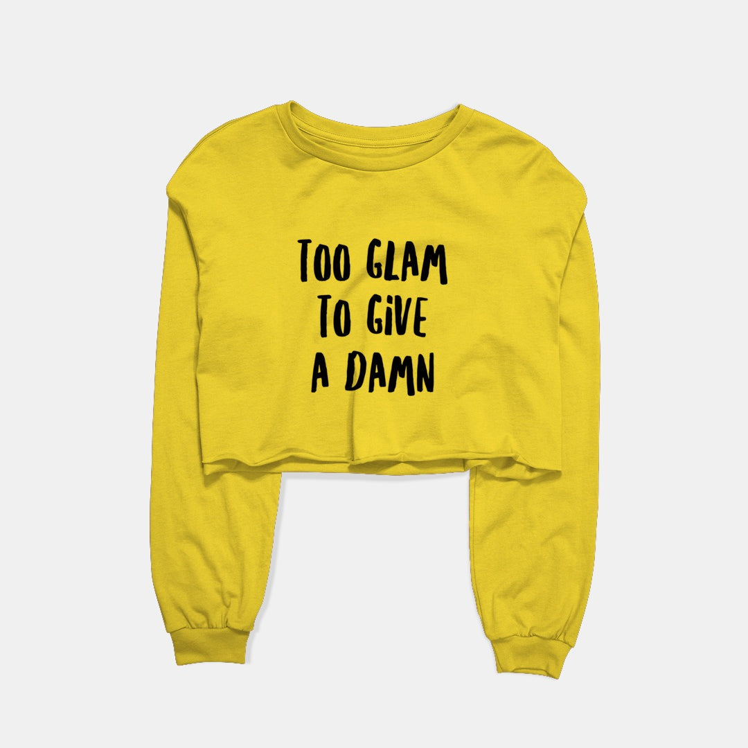 Glam To Give A Damn Graphic Cropped Sweatshirt