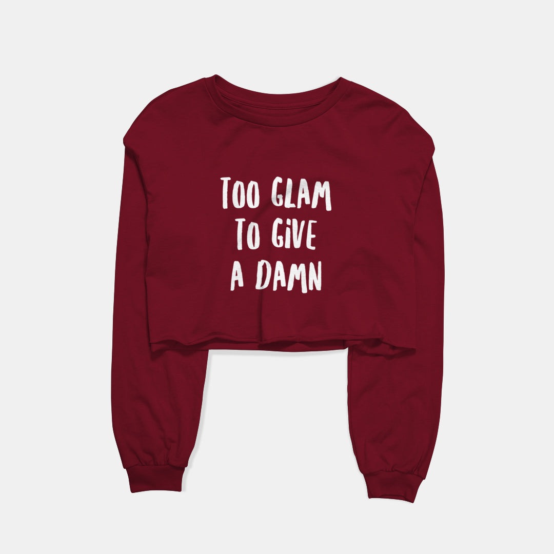 Glam To Give A Damn Graphic Cropped Sweatshirt