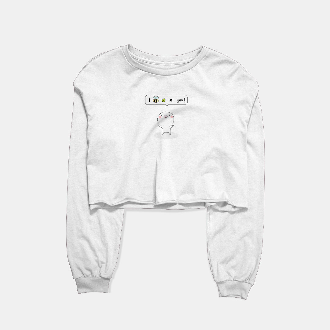 I Beeleaf In You Graphic Cropped Sweatshirt