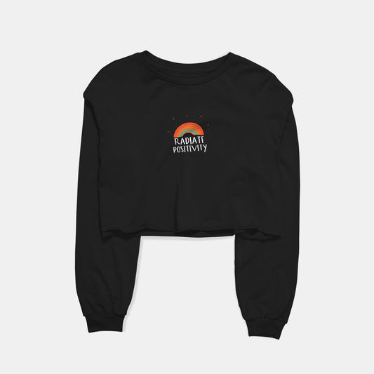 Radiate Positivity Graphic Cropped Sweatshirt