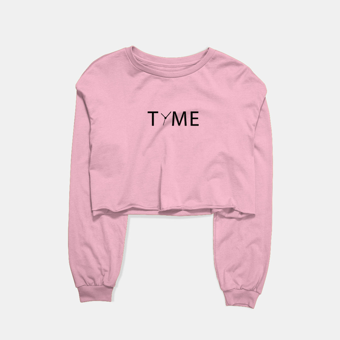 Tyme Graphic Cropped Sweatshirt