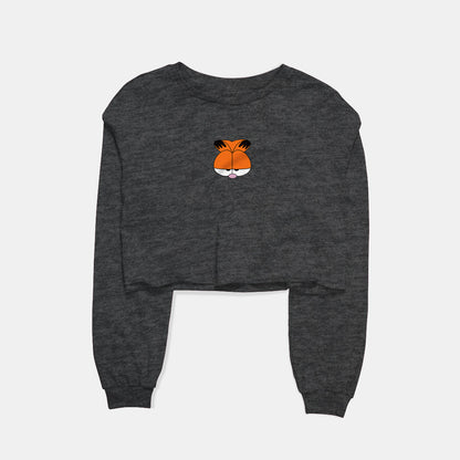 Sneeky Garfield Graphic Cropped Sweatshirt