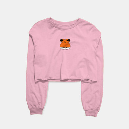 Sneeky Garfield Graphic Cropped Sweatshirt
