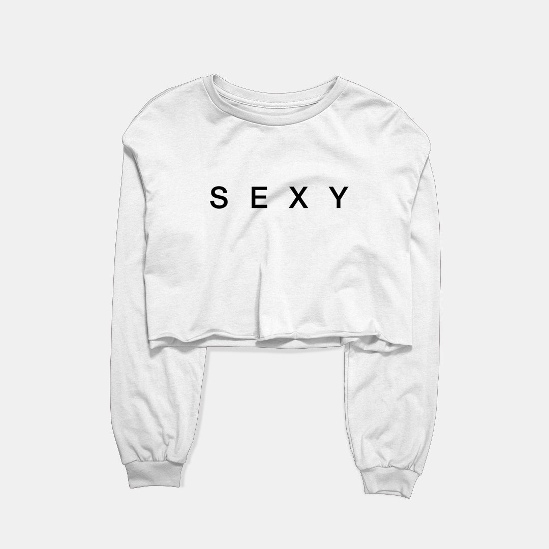 Sexy Graphic Cropped Sweatshirt
