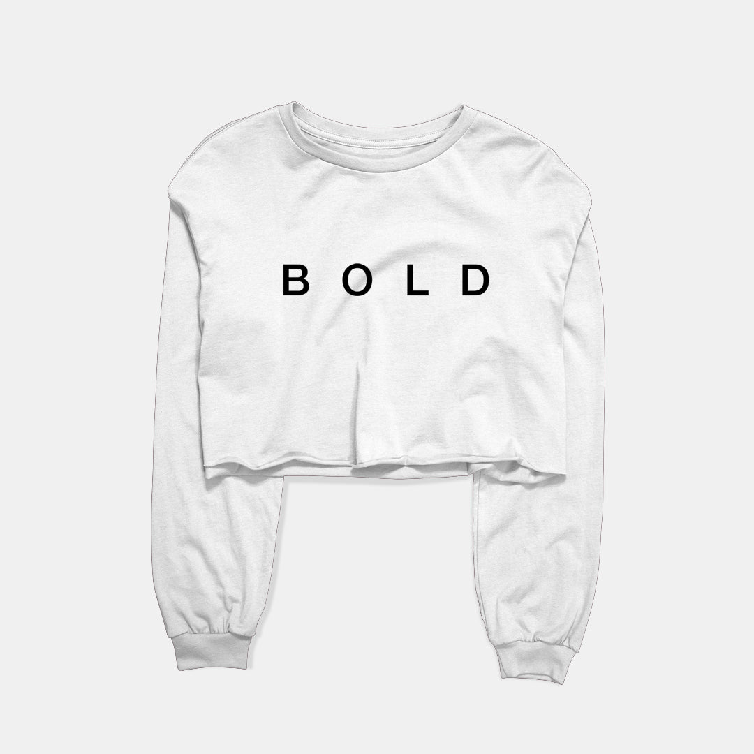 Bold Graphic Cropped Sweatshirt