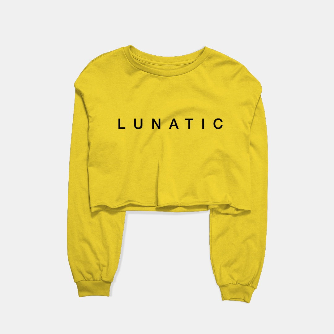 Lunatic Graphic Cropped Sweatshirt